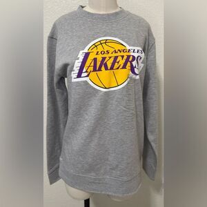 Men’s Los Angeles Lakers Gray Sweatshirt, Basketball, NBA, Size Medium